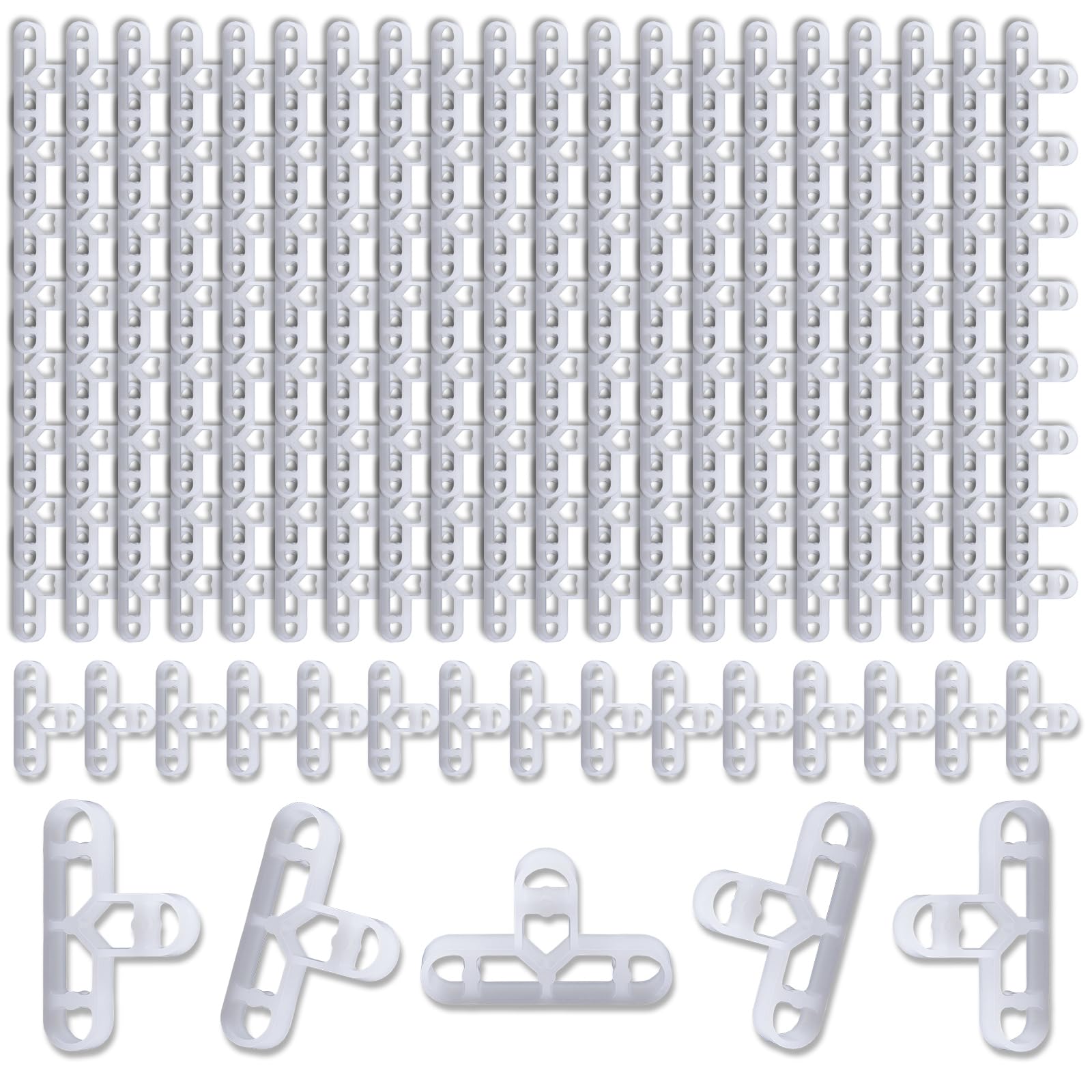 Lirrvb 200 Pieces Practical 10Mm 3/8 Inch Clear Flooring Spacers Accessory For Bricklaying And Deck Board Leveling Solution Brick Spacers