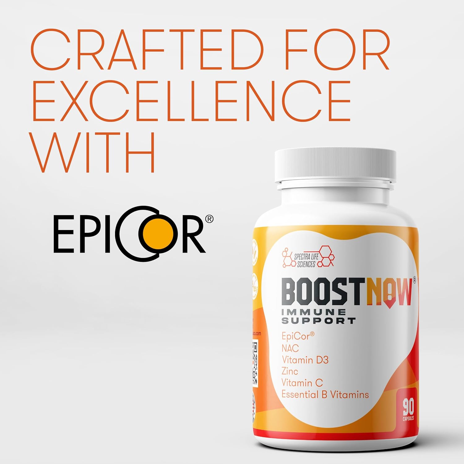 BoostNow Immune Support Capsules, 14-in-1 Formula with EpiCor 500mg, Zinc, Vitamin C, D-3, Elderberry & More - 90 Count - Image 4