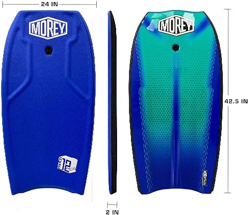Miniatura 6 de Morey MACH 12 MDS 425  Bodyboard for Any Surf Rider Level  Dynamic Speed System Embedded Fiberglass Stringer  Slick Channels  Crescent Taill  Coil