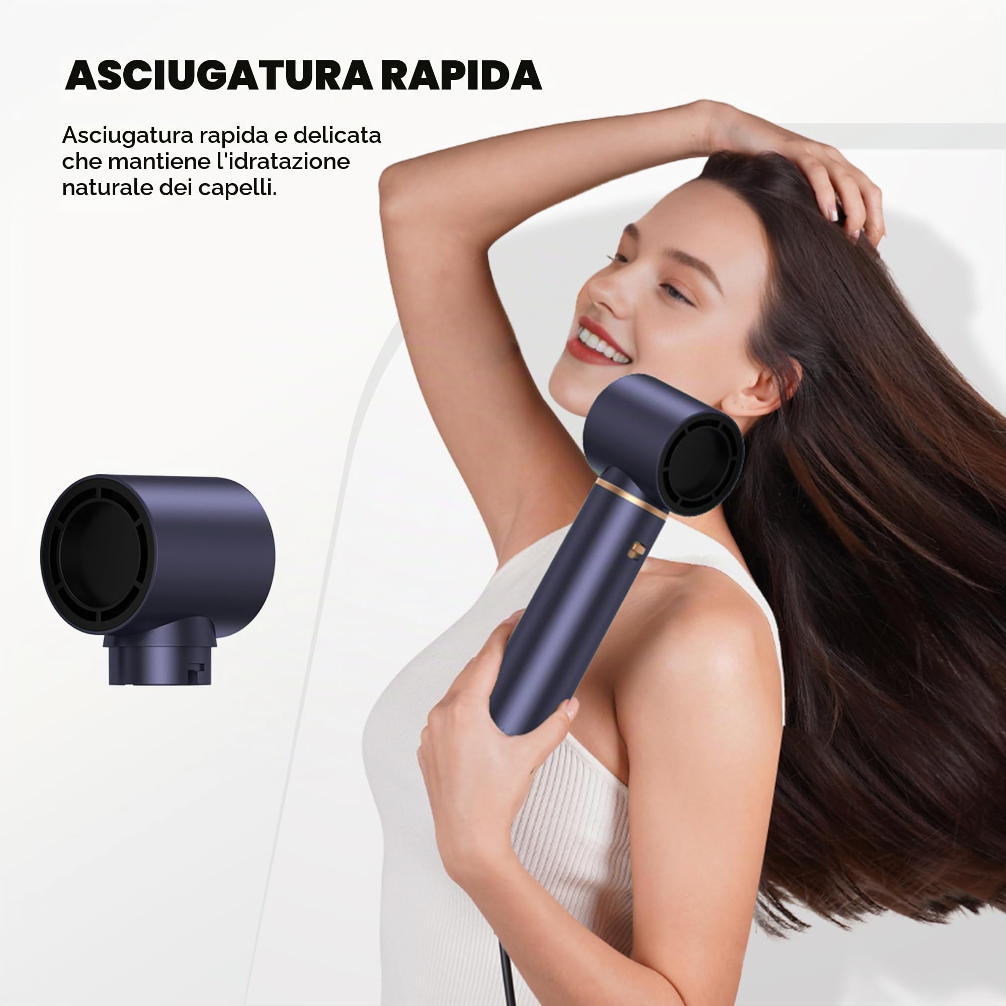 Asciugacapelli 5 in 1 Airstyler 5 in 1 Hairstyler 5 in 1 Multifunzione Phon Capelli,Spazzola Asciugacapelli Per Dare Volume Ai Capelli, Lisciare, Arricciare, Ioni Air Curler Brush,per Capelli