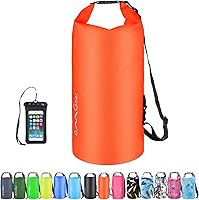 Vista 6 de OMGear - Bolsa seca impermeable y bolsa para teléfono, bolsa flotante de 40L/30L/20L/10L/5L para kayak, navegación, actividades al aire libre