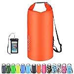 OMGear Waterproof Dry Bag Backpack Waterproof Phone Pouch 40L/30L/20L/10L/5L Floating Dry Sack For Kayaking Boating Sailing Canoeing Rafting Hiking Camping Outdoors Activities (Orange2, 5L)