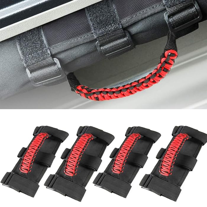 Buy 4 X Roll Bar Grab Handles Grab Bars for Jeep Straps Handles Roll