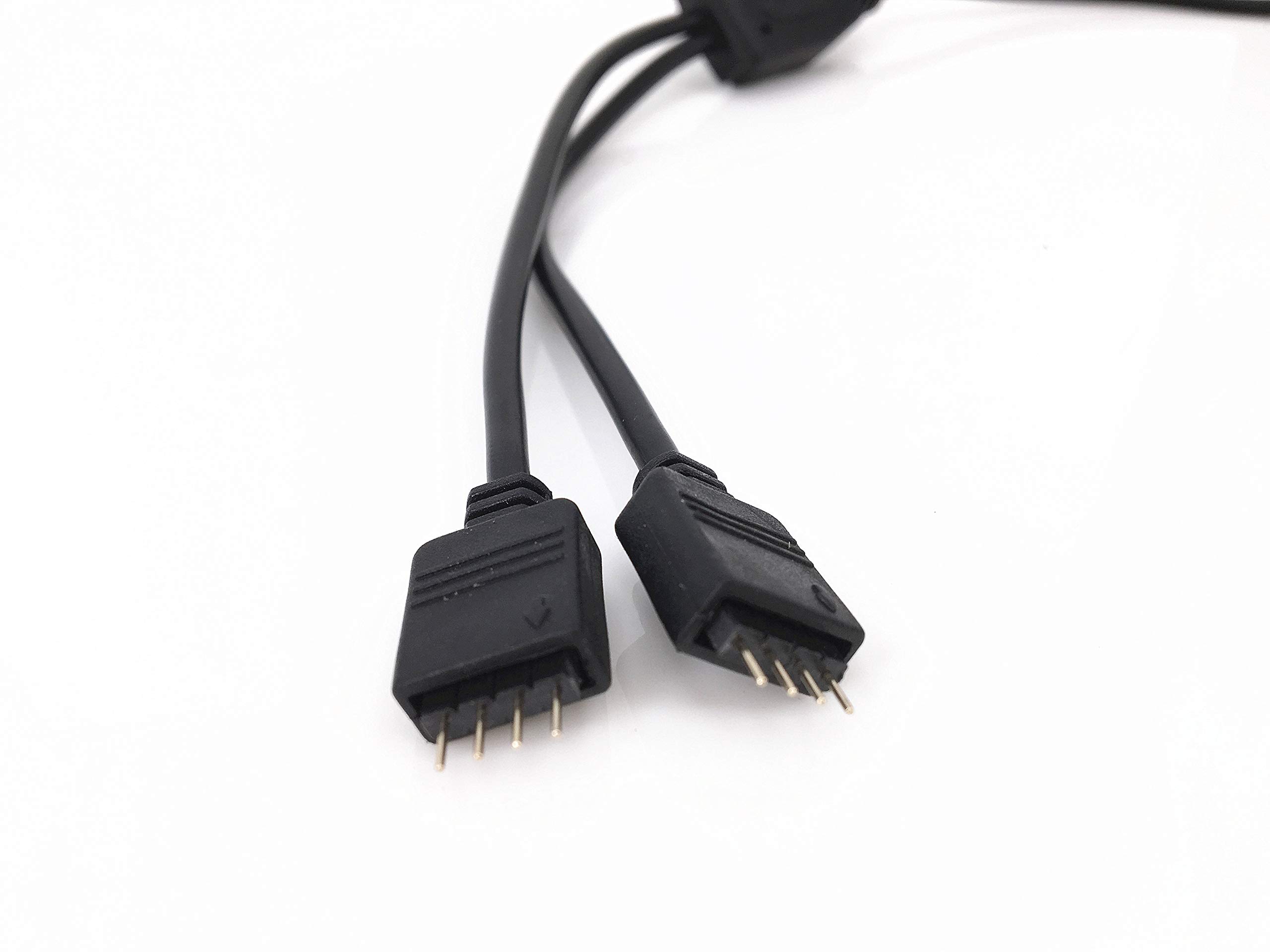2x Schwarz 4-Pin LED Splitter Kabel Y-Kabel – 30 Cm, Für SMD 5050/3528 RGB LED Streifen, Verbinder 1 Zu 2