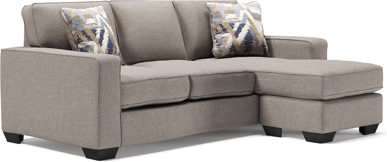 Signature Design by Ashley Greaves Modern Sectional Sofa Couch with Convertible Chaise Lounge, Beige