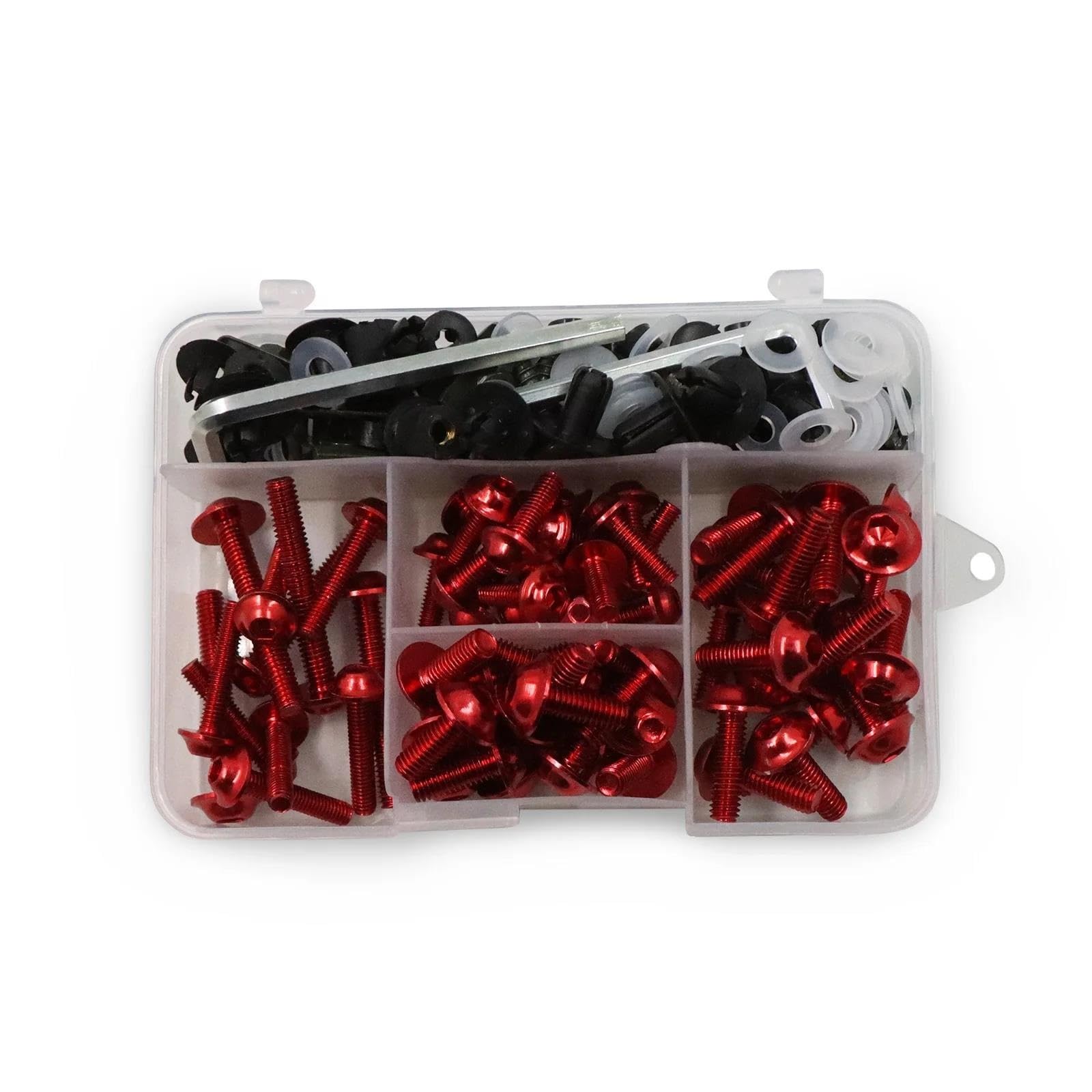 Fairing Body Screws For CB650R CB500R CBR600RR CBR900RR CBR929RR CBR1000RR CBR 600RR 900RR 929RR 1000RR 600 F2 F3 F4i CNC Alloy(Rosso)