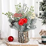 künstlicher weihnachtsbaum weiß 90 cm 【Niedliche Weihnachtsdekoration】Tisch christbaum, exquisites Design und reichhaltige Weihnachtselemente, unterstreichen die Schönheit jedes Ortes, kleiner weihnachtsbaum geschmückt eignet sich für Weihnachtsdekoration im Innenbereich, Weihnachtsdorf, Weihnachtsfeierdekoration, Weihnachtstischdekoration und bereichert die festliche Atmosphäre