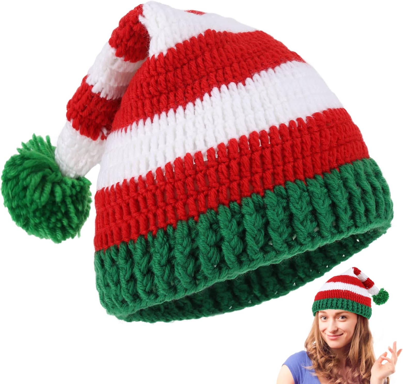 UNNQLLWinter Hats Knit Caps Ears Warm Earflap Handmade Fashion Unique Stylish Windproof Men Women Kids