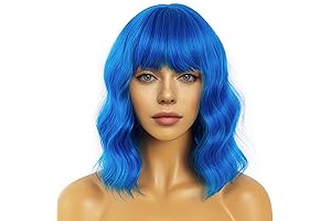 Colorful Loose Curly Bachelorette Wig with Bangs
