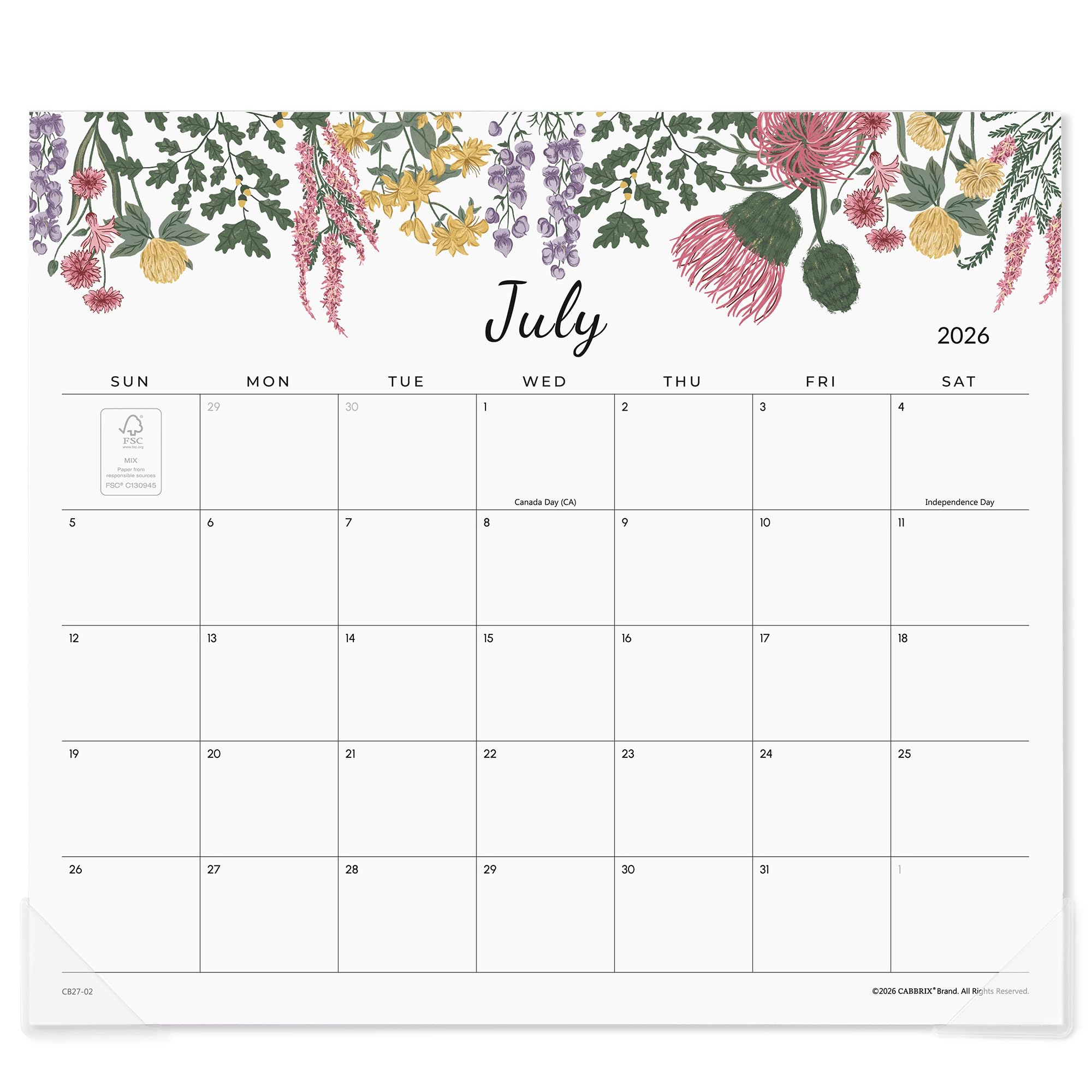 Cabbrix Magnetic Calendar for Refrigerator