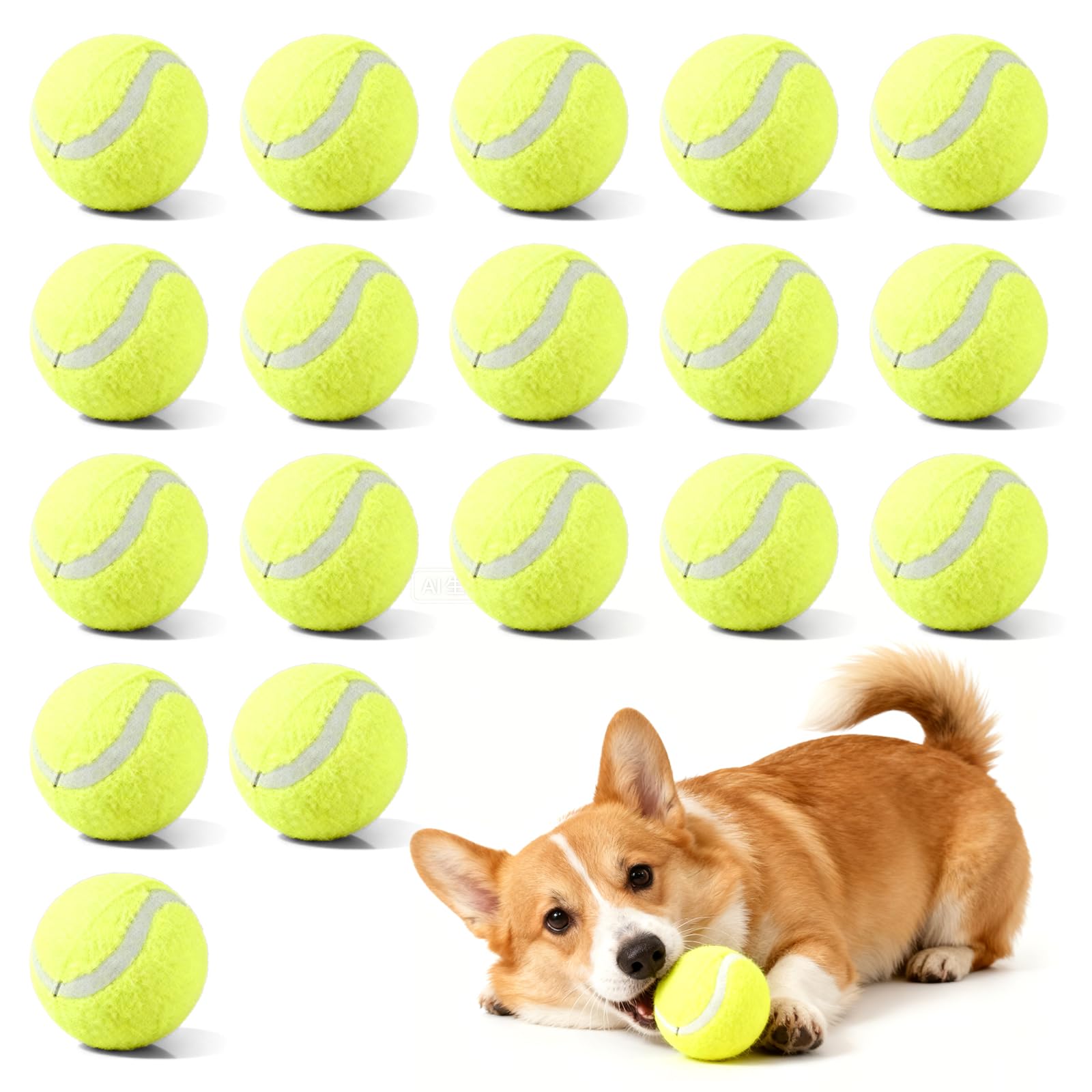 18 palline da tennis, per il tempo libero, palline da tennis, per cani da tennis, 5 cm, mini palline da tennis, palline da tennis per principianti, per allenamento, giochi, lezioni di tennis, macchine
