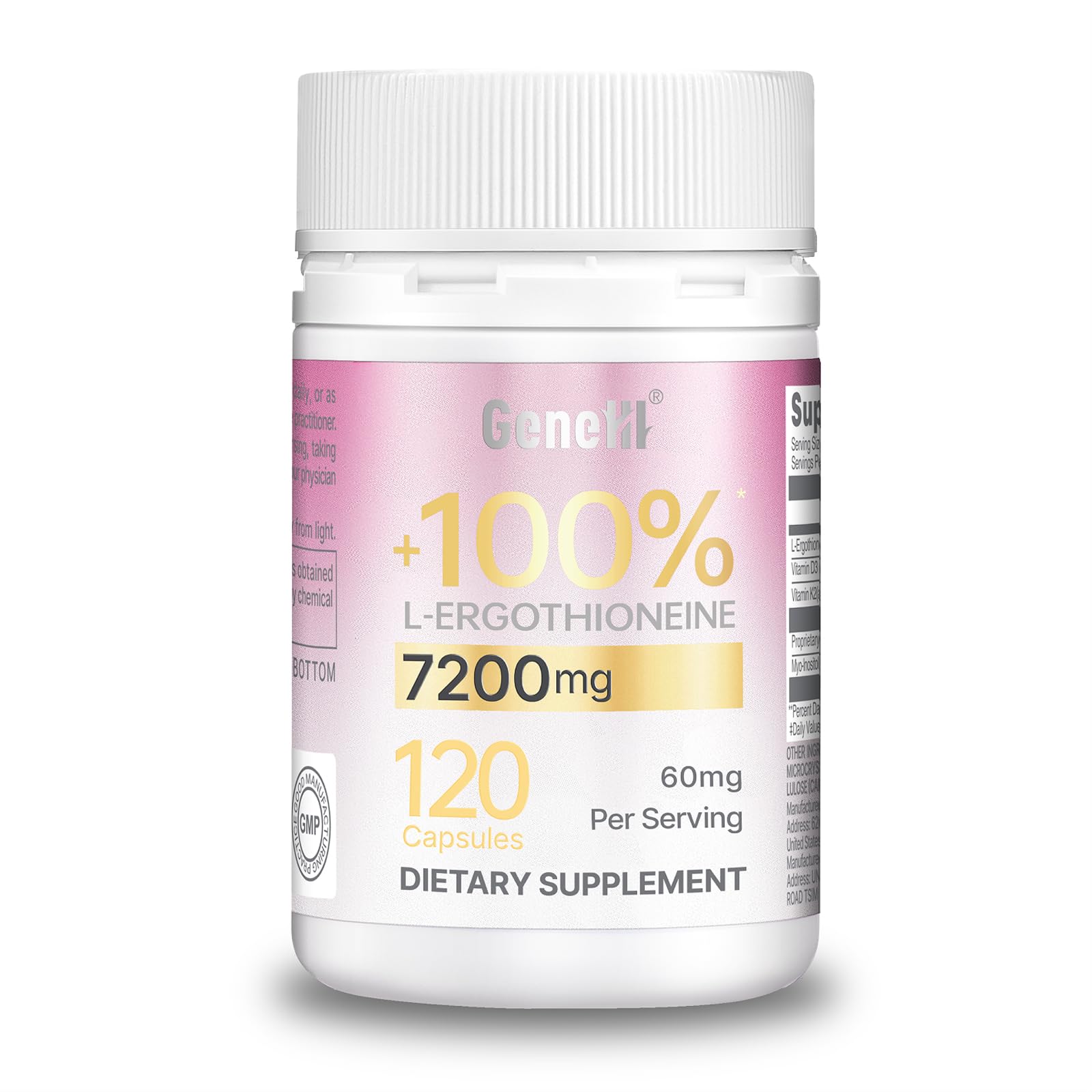Women's Hormonal Health Supplement - 60mg L-Ergothioneine + Myo-Inositol, Vitamin D3 & K2 - Cycle Support, Sleep & Energy - Vegan, Non-GMO, 60 Count — Amazon image 10