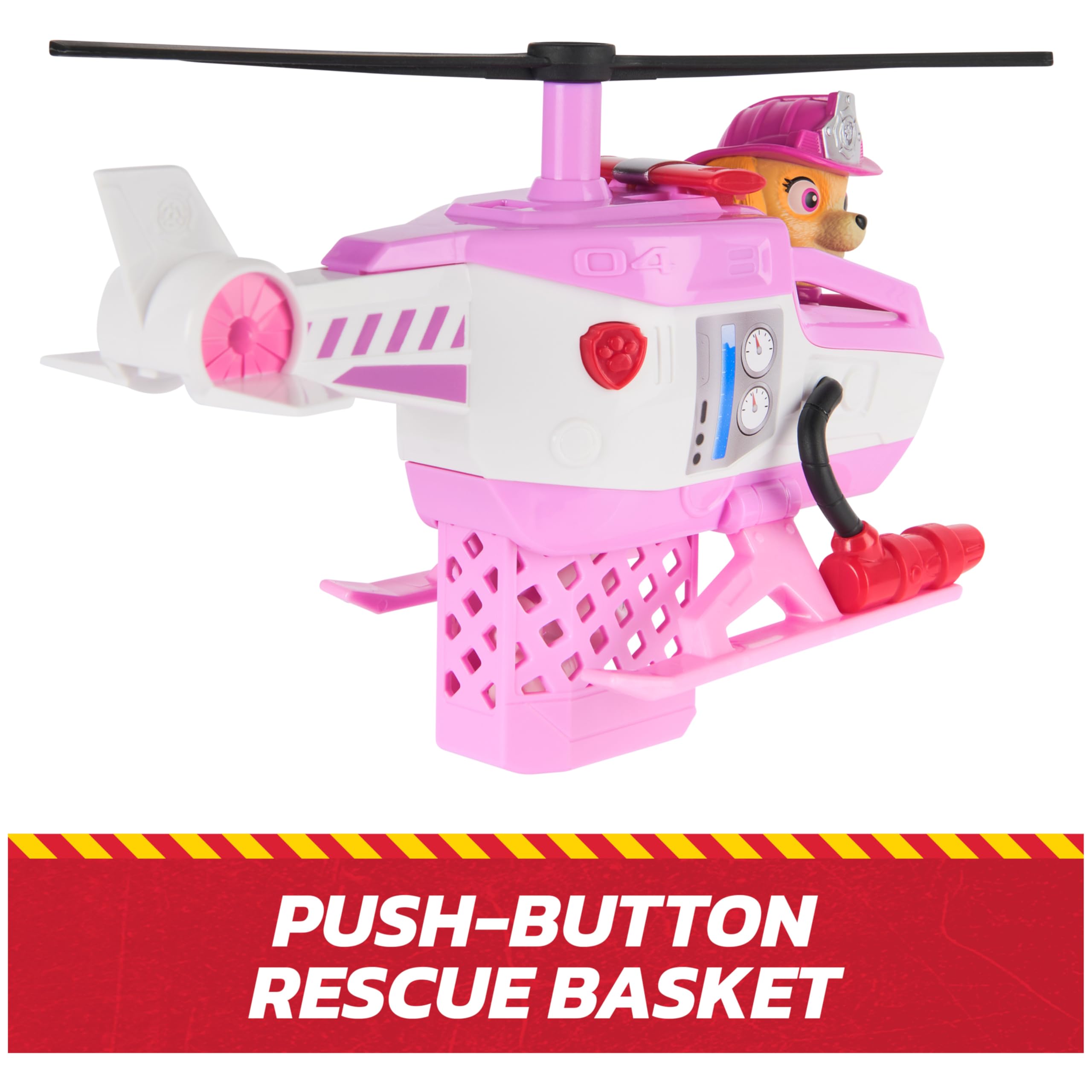 PAW Patrol Fire Rescue: Skye Rescue Fire Chopper with Action Figure, Kitty Friend & Toy Helicopter, Kids Toys for Boys & Girls Ages 3 and Up - 4