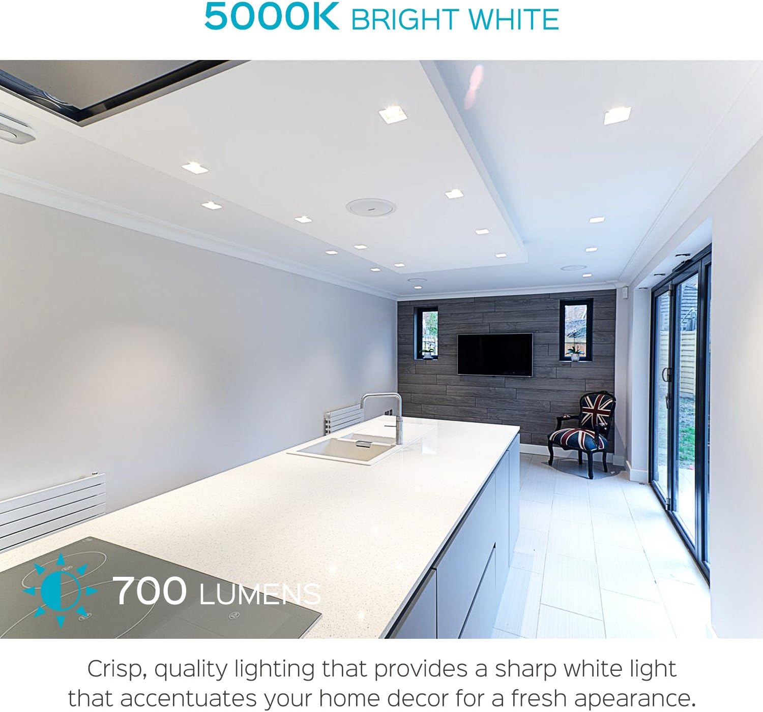 Blасk Frіdау Clеаrаnсе Luxrite 4 Inch Square LED Recessed Light, 10W (60W Equivalent), 5000K Bright White, 700LM, Dimmable, Retrofit LED Can Light, Energy Star & UL, Damp Rated - Perfect for Kitchen and Bathroom (6 Pack)