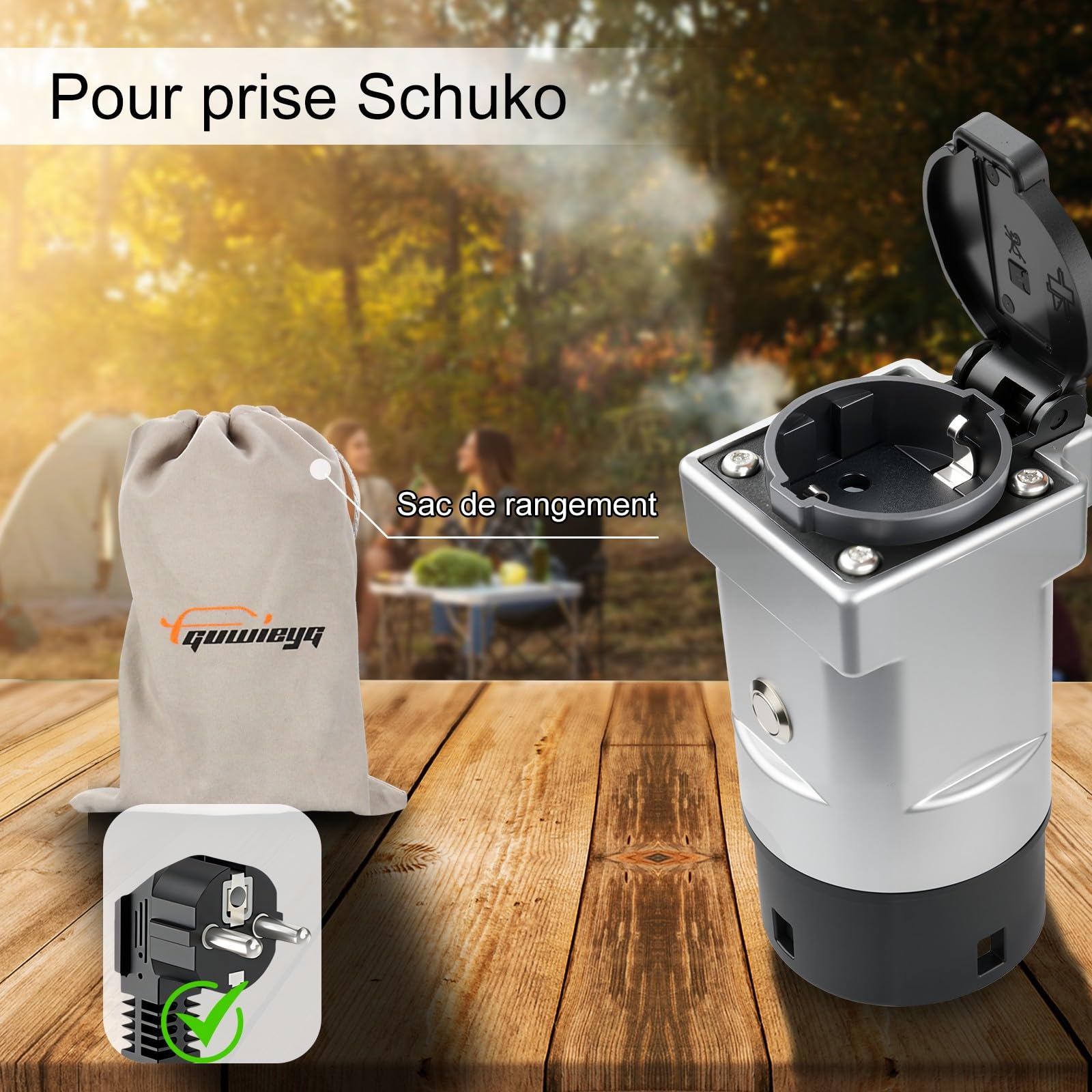 Adaptateur V2L Compatible avec XPENG, Adaptateur de Véhicule à Charger 16A 220V, Adapté pour XPENG G6 G9 P7, déchargeur de Type 2