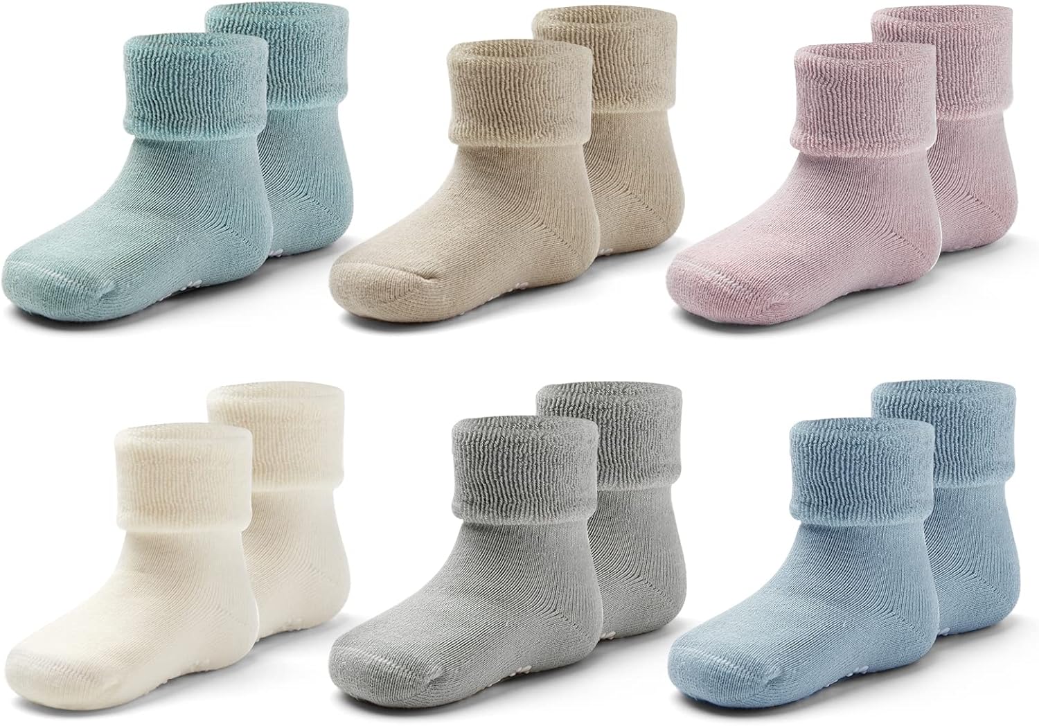 Baby Boys Winter Warm Socks Baby Non Slip Socks with Grips for Baby Girls Full Terry Christmas Socks 6 Pack Baby Boys Winter Warm Socks Baby Non Slip Socks with Grips for Baby Girls Full Terry Christmas Socks 6 Pack