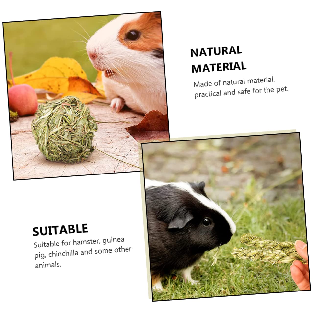 Beavorty 18pièces Jouets à Mâcher Graminées pour Rongeurs Accessoires De Molarité pour Chinchilla Et Complet De Snacks à