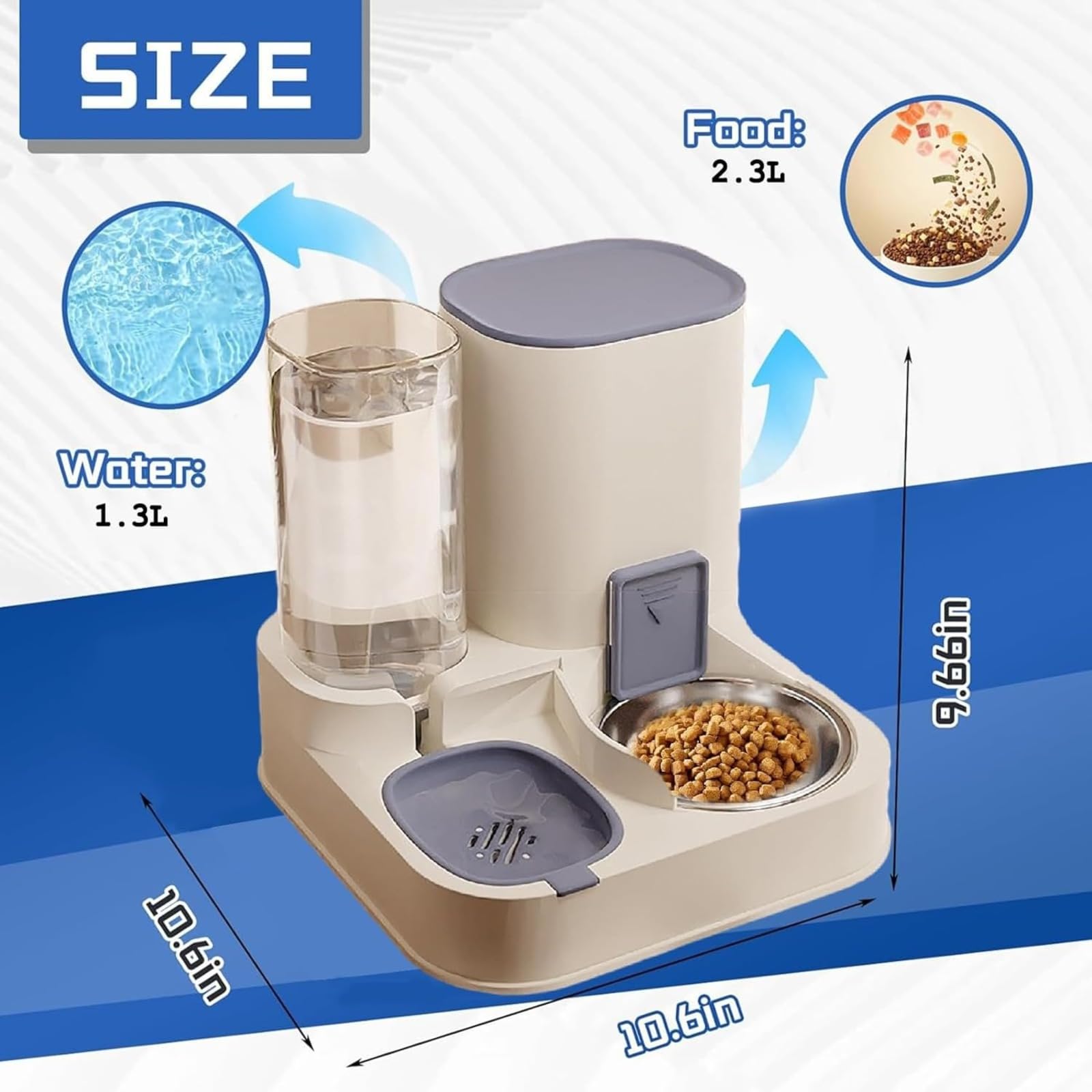 29x27cm PP Distributeur Eau Chien,Distributeur Automatique De