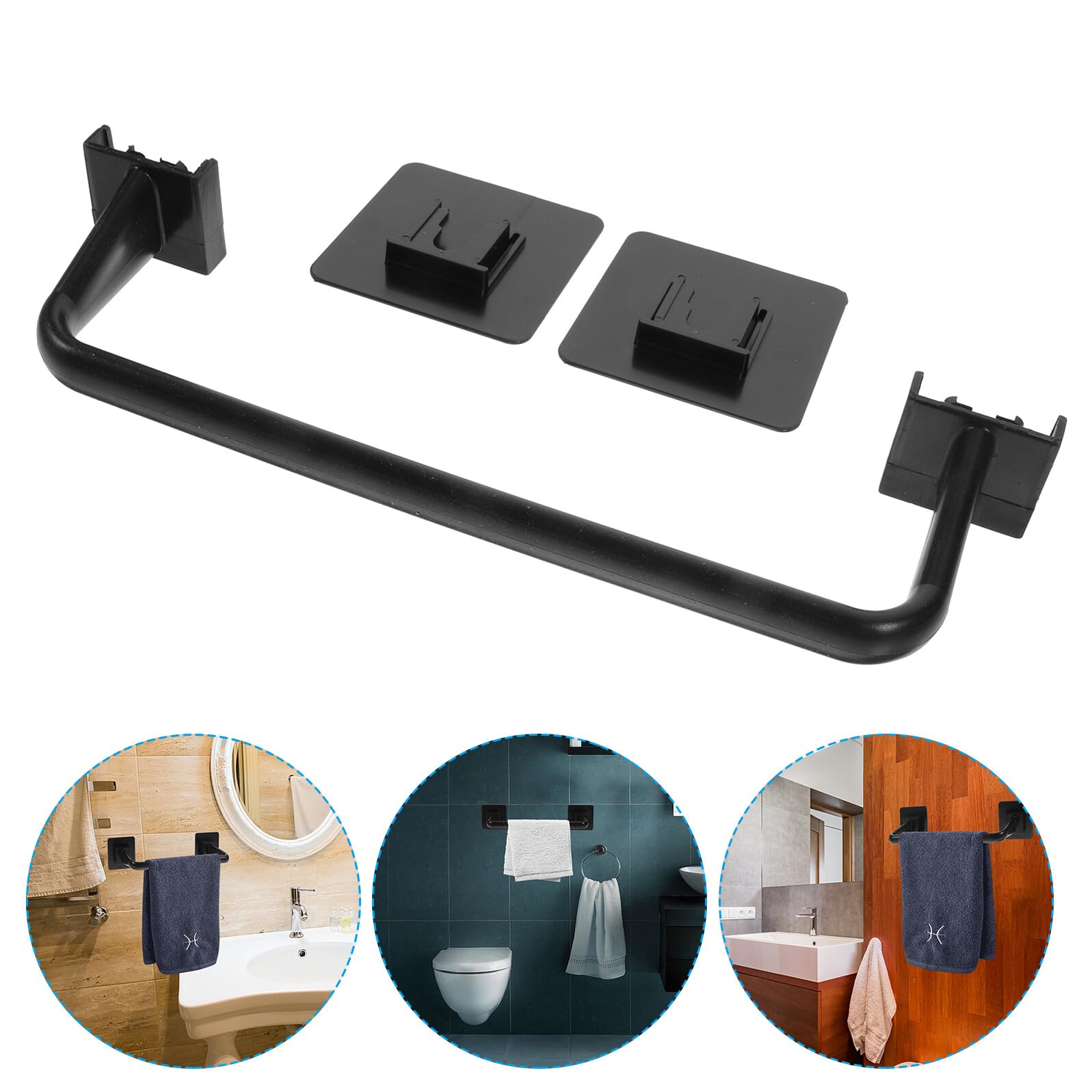 ZDNT Lot De 4 Crochets à Ventouse Extra Forts – Sans Perçage, Noir Mat, Pour Salle De Bain Et Cuisine – Fixation Sur Carrelage Et Surfaces Lisses