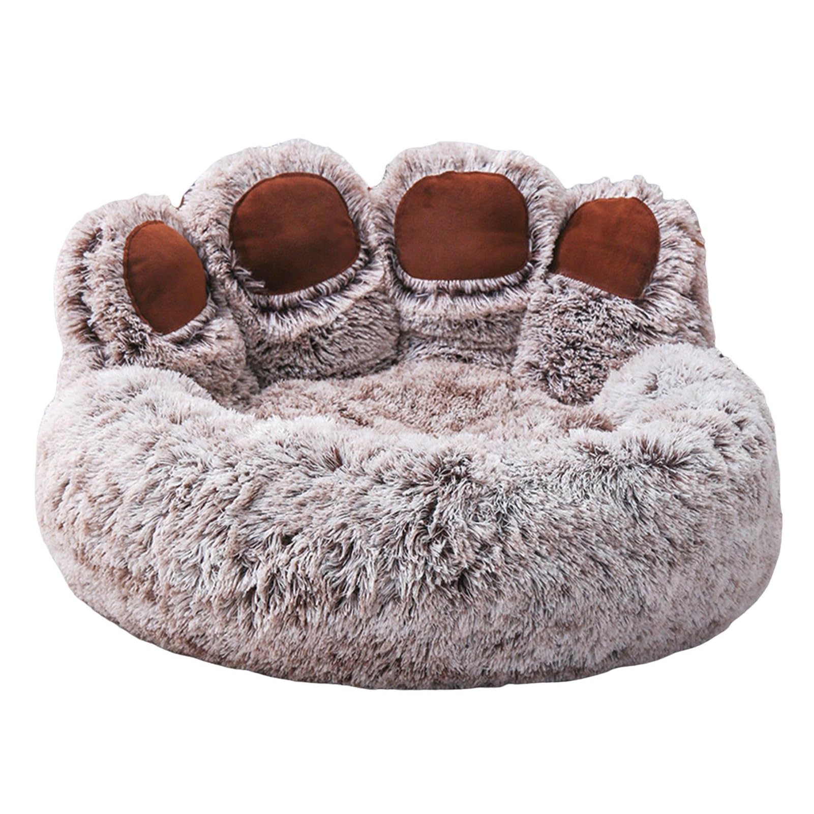 matumou Pet Paw-Shaped Pet Bed Warm Comfortable -Slip Fluffy Plush Cat Dog Sleeping Pet Supplies