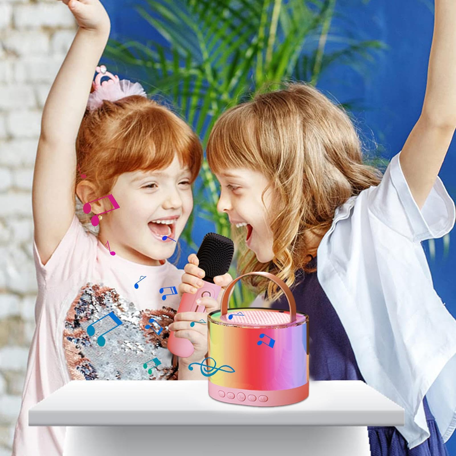 Máquina de karaoke, Máquina de Karaoke Portátil,Pequeño de karaoke con altavoz y micrófono inalámbrico | Equipo de karaoke versátil, altavoz estéreo para fiestas en casa