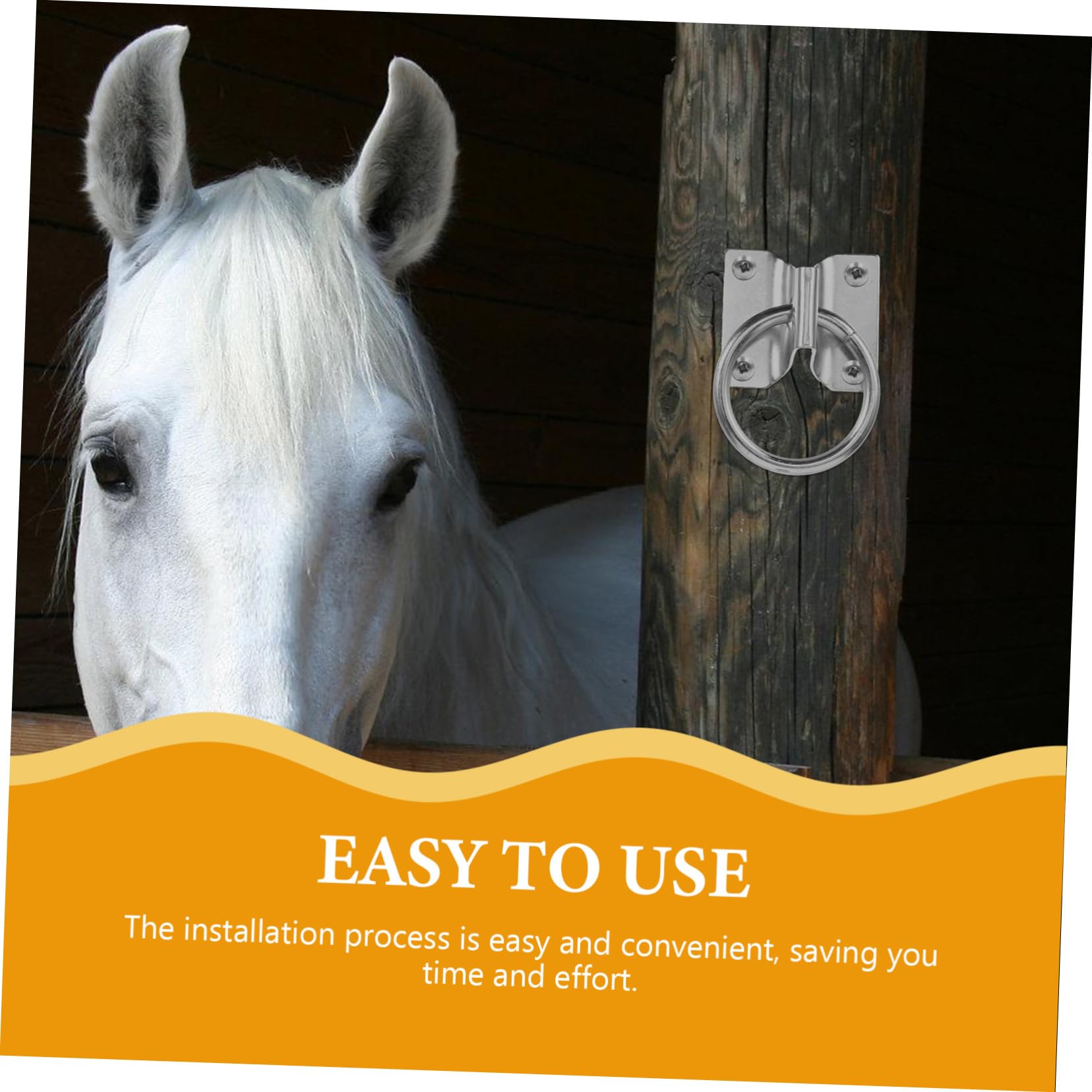 GOOHOCHY Horse Tie Blocker Ring Bolt Horse Tie Ring for Horses Stable Horse Tie Ring Sturdy Construction for Horse Safety