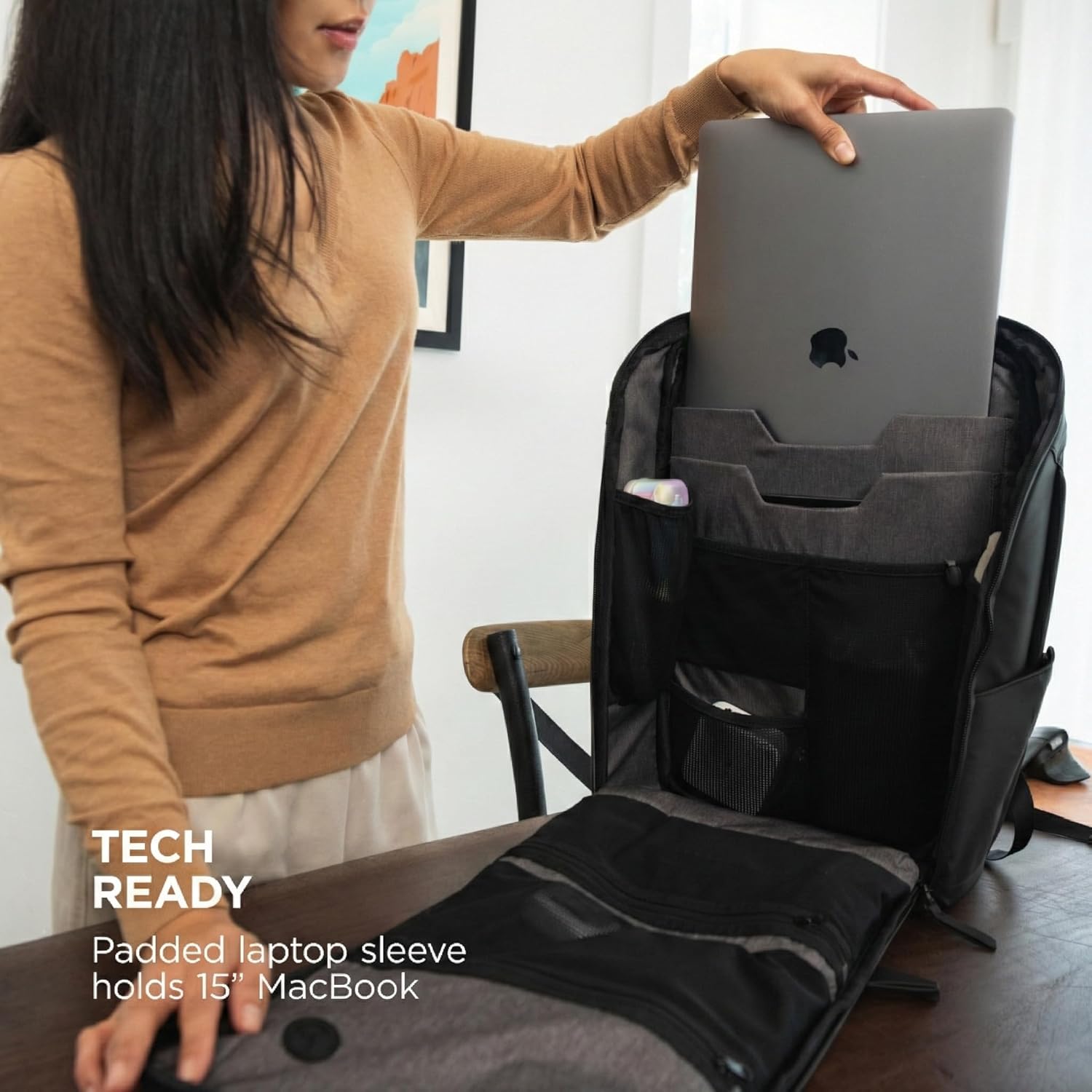 NOMATIC 14L Backpack - Work Backpack for Men and Woman - Everyday Pack - Water Resistant - 15" Laptop Sleeve - Professional Daypack For Mens - Expandable Travel Pack - Image 7