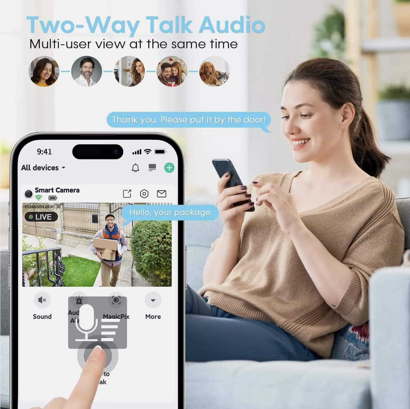 VicoHome CG9 Bezprzewodowa kamera zewnętrzna – kamera bezpieczeństwa WiFi 2K HD, dwukierunkowe audio, kolorowa wizja nocna, zasilanie bateryjne, nagrywanie w czasie rzeczywistym, wodoodporna, Alexa