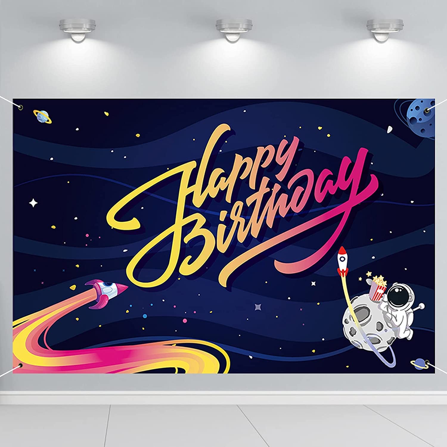 LYWYGG 8x6FT Space Galaxy Interstellar Exploration Backdrop Space And