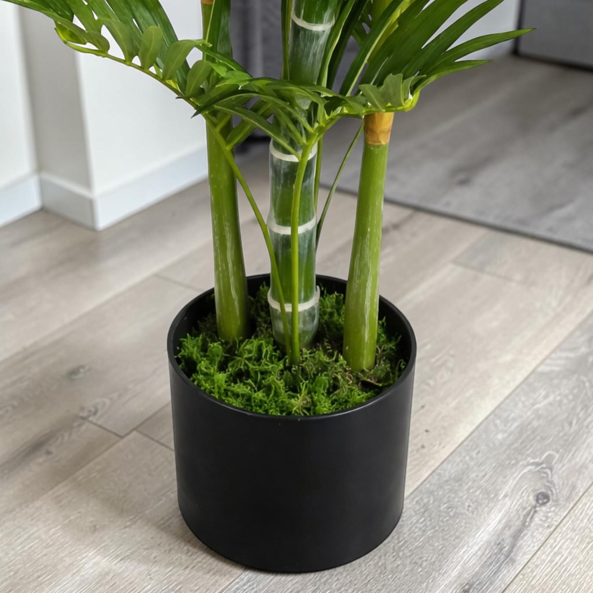 Seidenblumen Roß Arekapalme Deluxe 160cm DA Kunstpalme, Dekobaum Kunstpflanzen künstliche Palme Pflanzen Kunstpalmen, Home Deko künstliche Pflanze, Deco Dekoration Wohnzimmer Büro Schlafzimmer