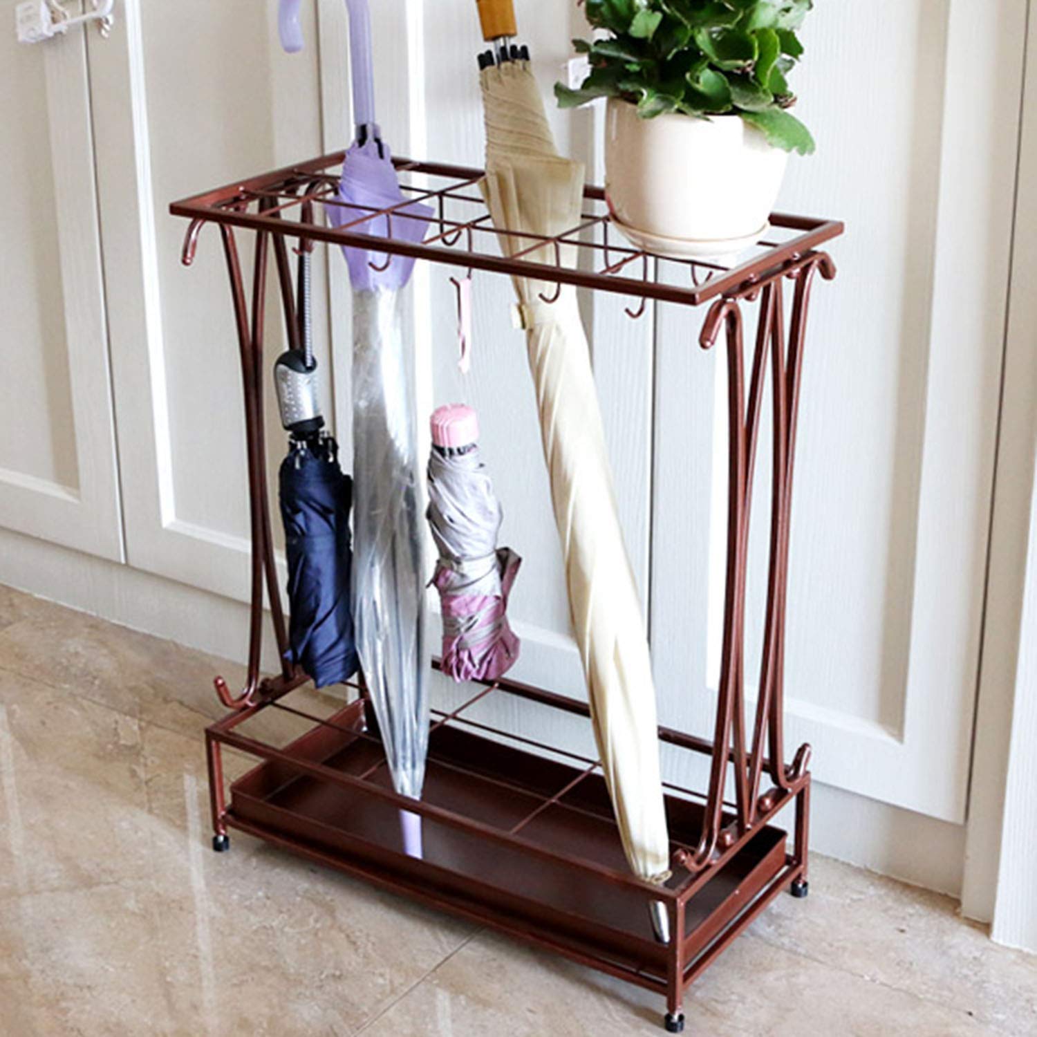 Porte-parapluie de bureau à domicile avec plateau d'égouttement amovible