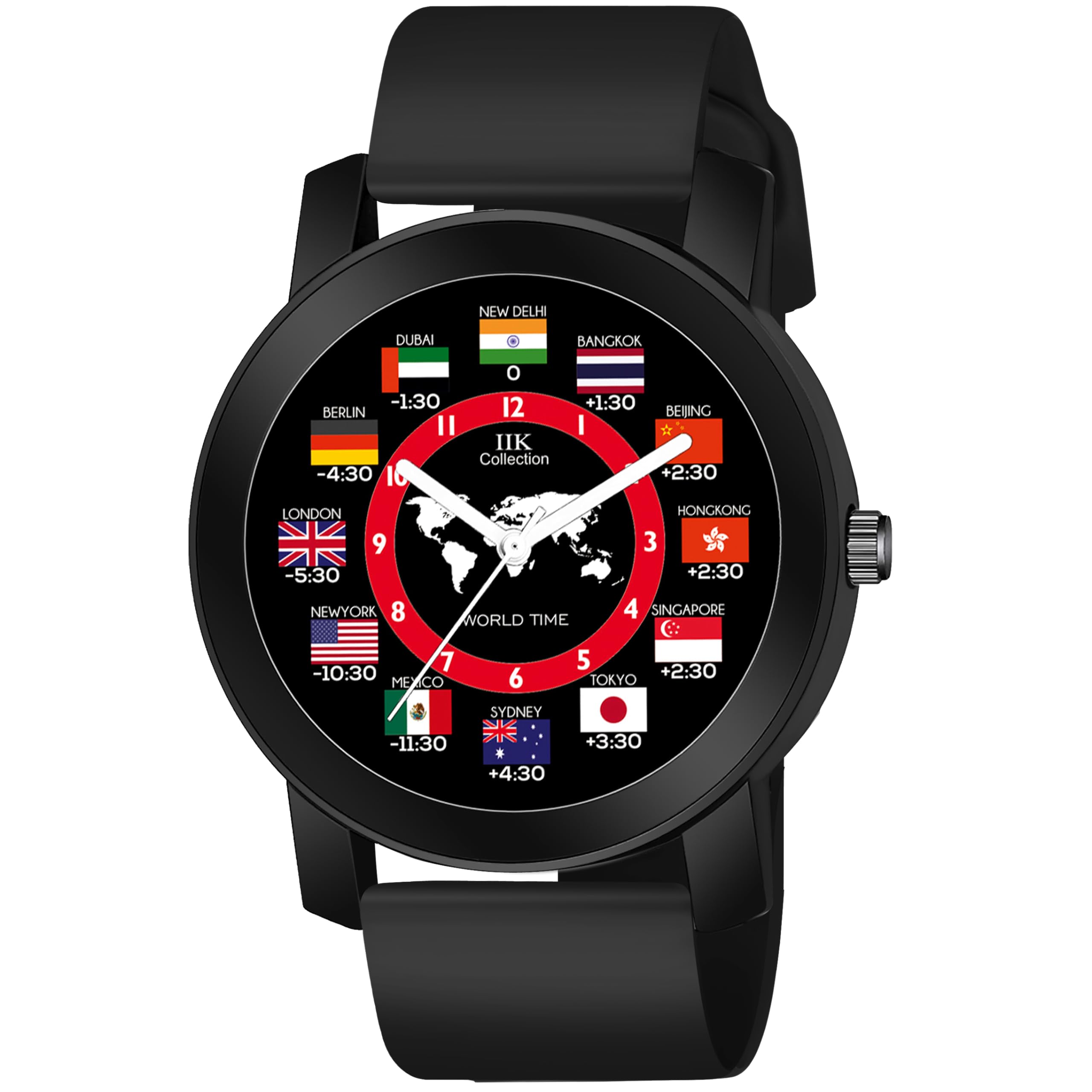 Watches for Men Round Numerical Dial Analogue Men Watch with Silicon Strap|Long Battery Life|Adjustable Flixable Silicon Strap|Watches for Boys.