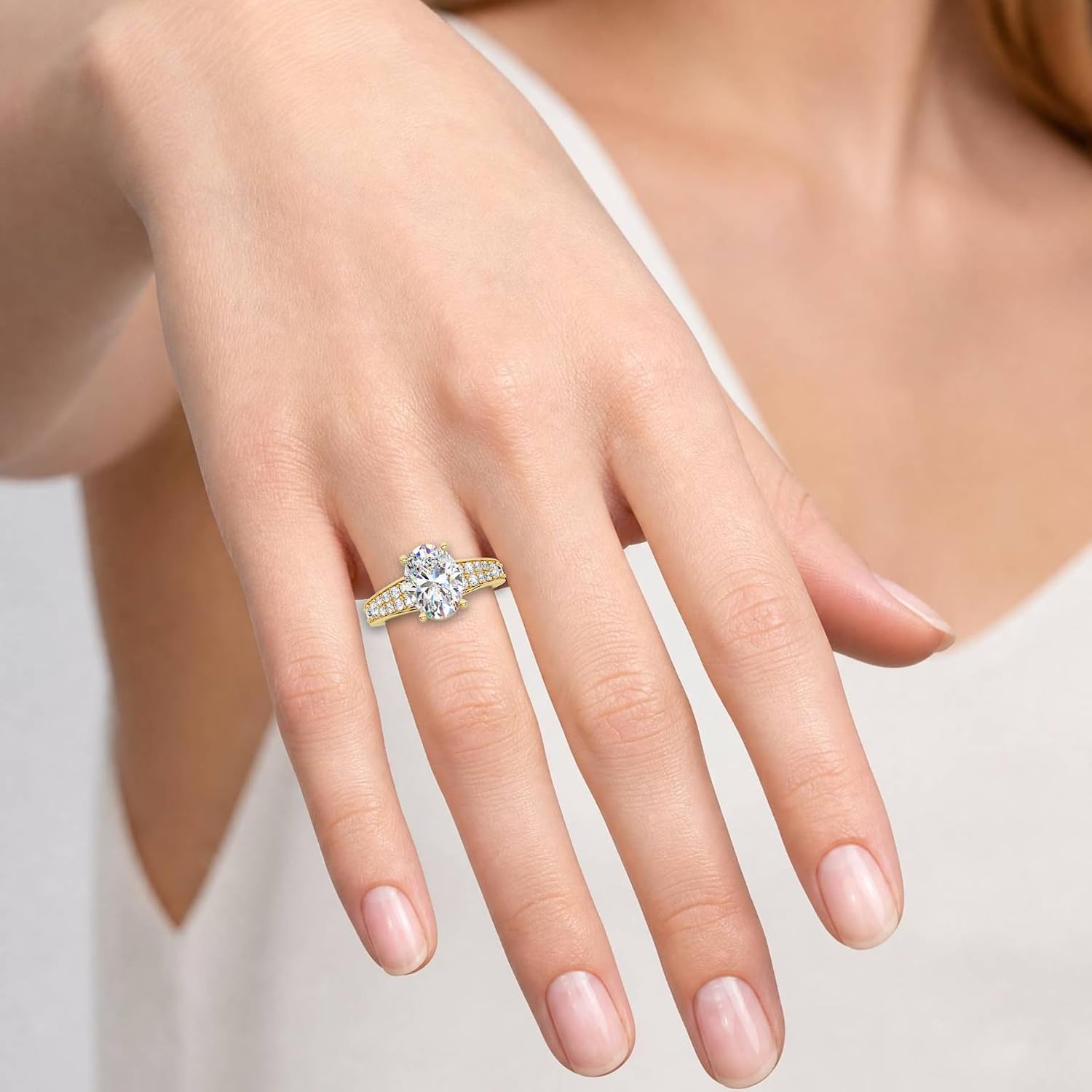  1 to 5 CT Oval Shape Lab Grown  Engagement Ring thumbnail