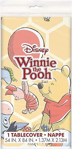 Miniatura 4 de Unique Disney Winnie The Pooh - Mantel rectangular de plástico para mesa, 54 x 84 pulgadas (1 unidad), mantel multicolor, perfecto para fiestas