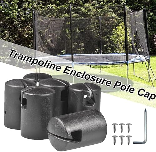 Miniatura 5 de Tapa de poste de trampolín, 6 piezas de recinto de cama de salto, poste de cama de salto, recinto de poste en forma de G para sistema de anillo de