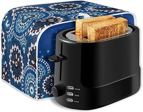 Miniatura 7 de Aztec Blue Dolphins - Cubierta para tostadora de 4 rebanadas para mujer, estilo tribal polinesio, cubierta de electrodomésticos de cocina,