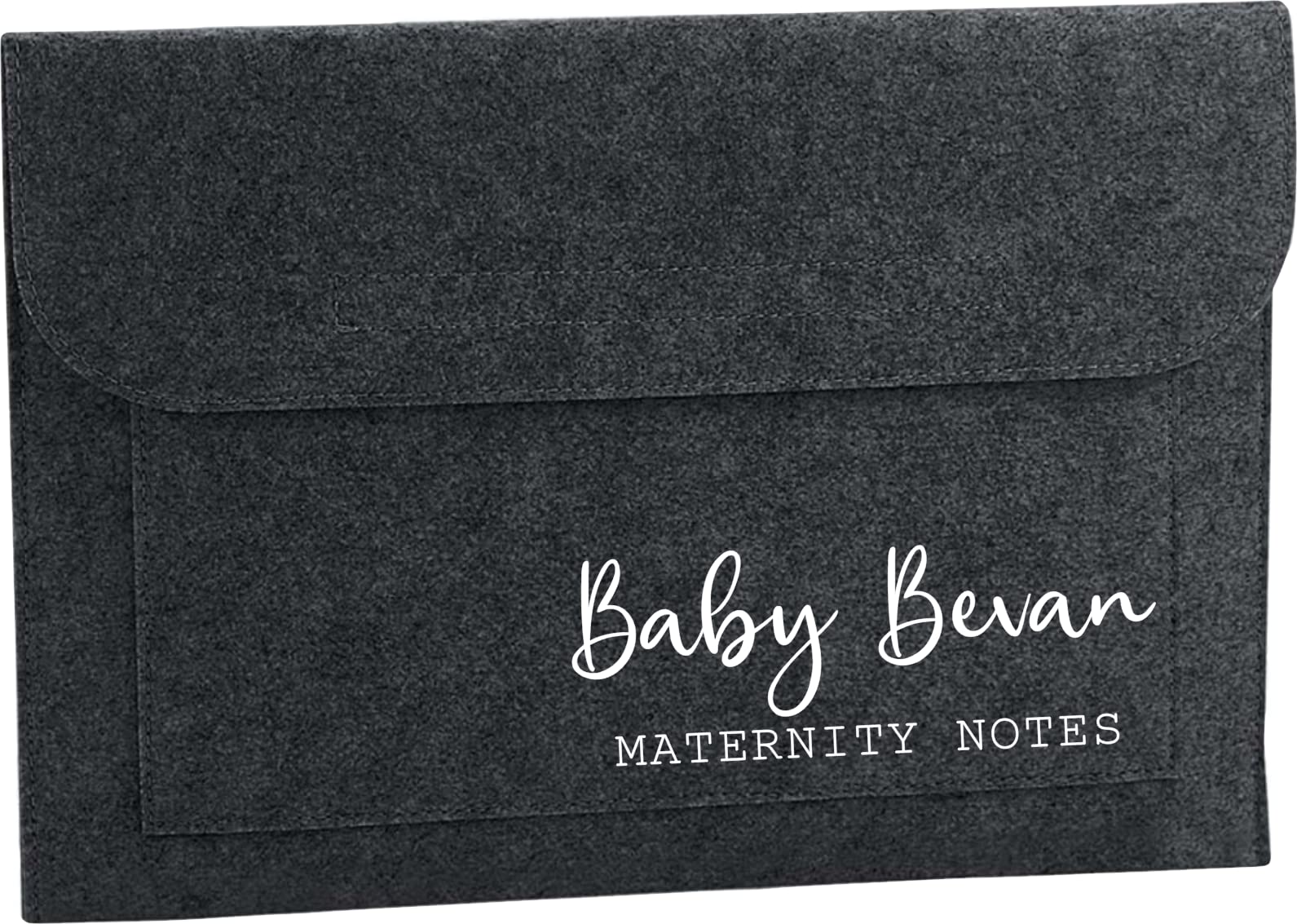 Personalised Maternity Notes Folder, Personalised Red Book, New Baby, Pregnancy Folder, for Boy or Girl (Little Red Book)