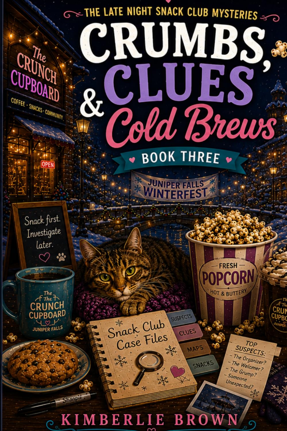 Crumbs, Clues & Cold Brews: A Cozy Small-Town Winter Mystery (The Late-Night Snack Club Mysteries)