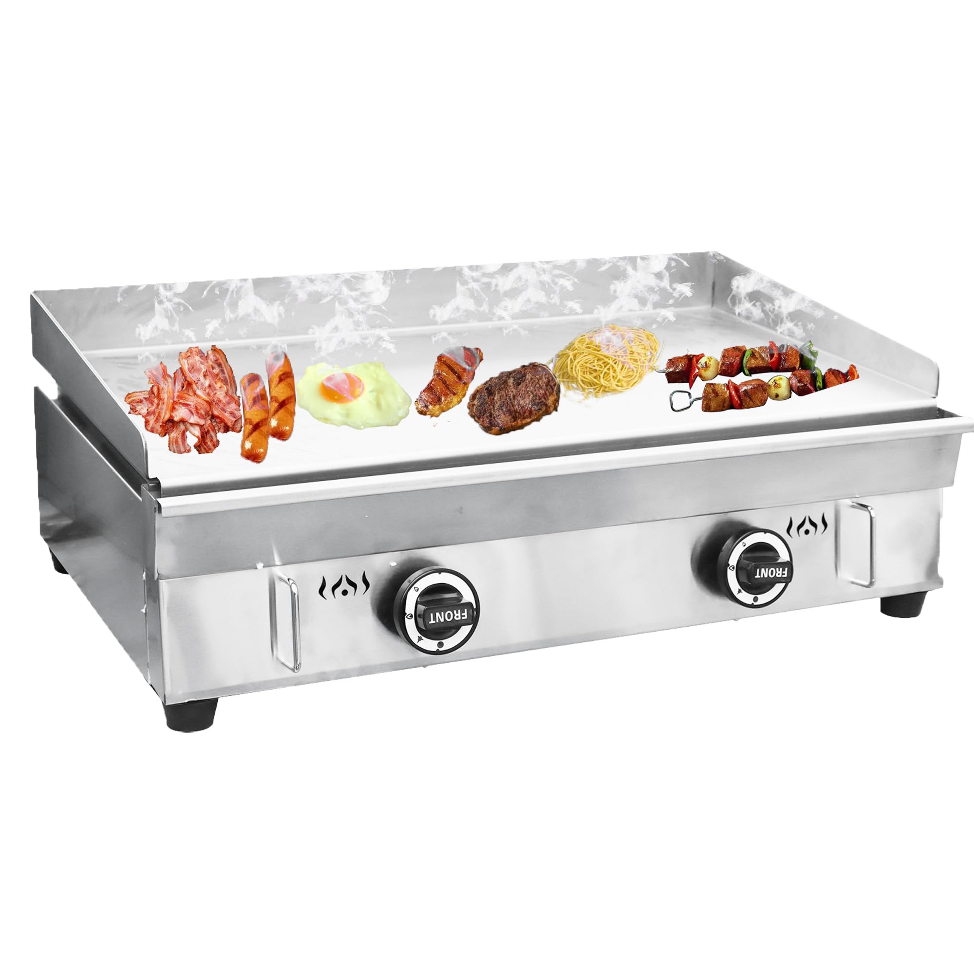 Grill gazowy LPG, komercyjny, płaski grill 41 x 73,5 cm z regulowaną regulacją temperatury