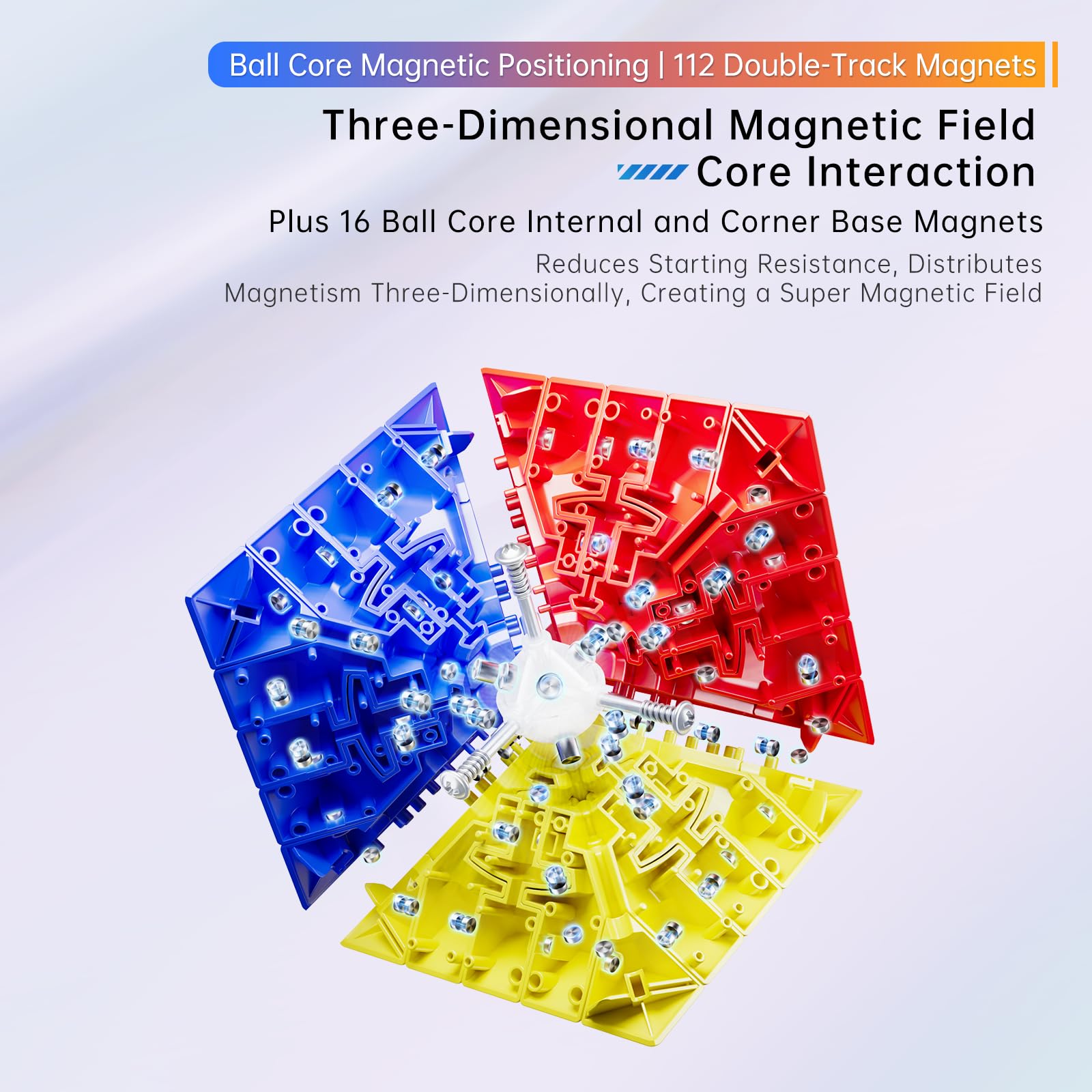 Moyu Aochuang v6 5x5 Magnetic Magic Cube 5x5x5 Speed Puzzle Cube Stickerless UV Coated, 5 by 5 Professional Toy, 112 Magnets - Image 2