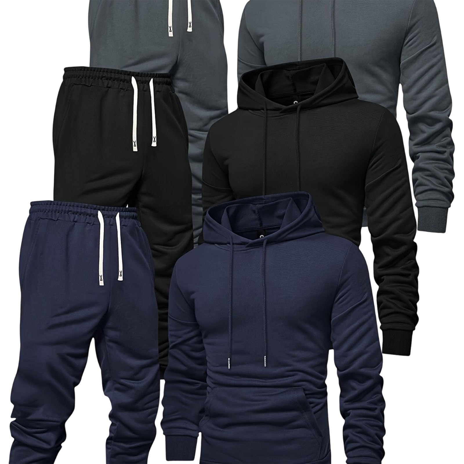 Conjunto completo de 2 piezas de chándal de manga larga para hombre