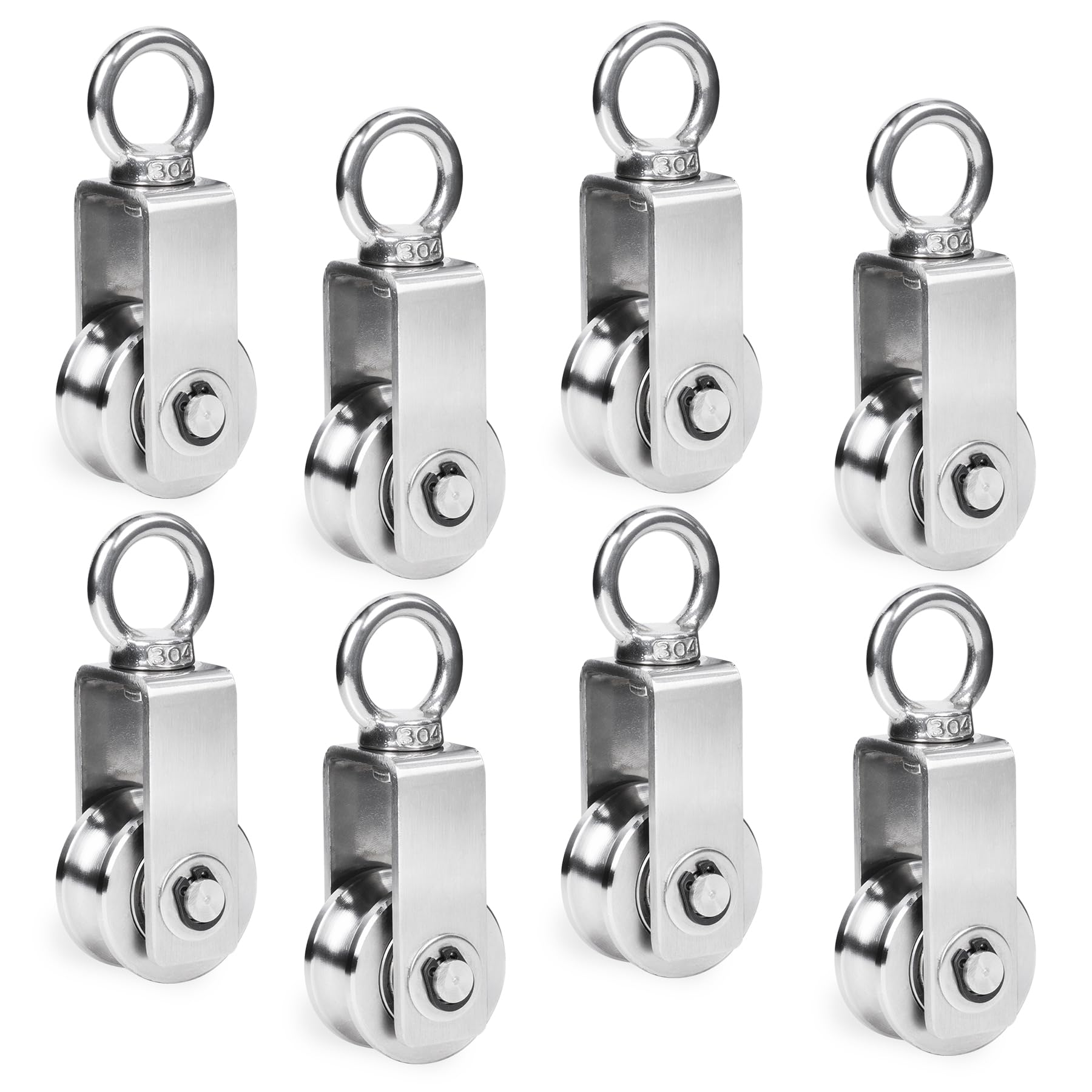 Stainless Steel Cable Pulleys - 4 Pack Lifting -10 Stainless Steel Cable Pulleys - 4 Pack Lifting -10