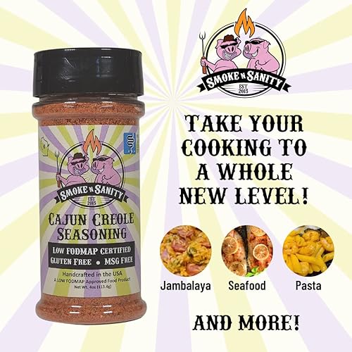 Miniatura 3 de Smoke n Sanity Cajun Criollo  Certificado bajo FODMAP  Sin gluten  Certificado Kosher  Sin lácteos (coctelera de 4.0 onzas)