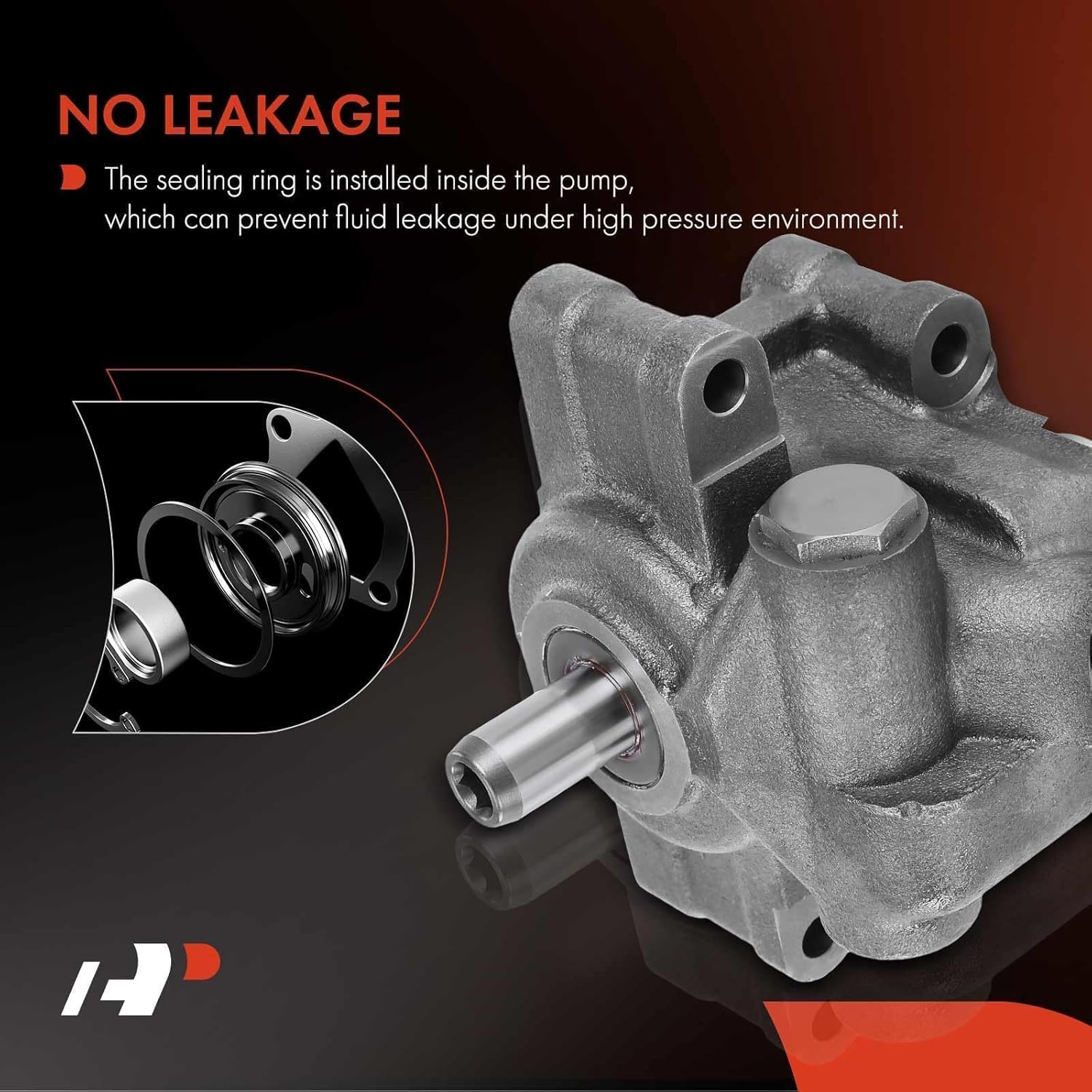 A-Premium Power Steering Pump Compatible with Ford Courier 2001-2003, Ford Ka 2001-2004, L4 1.6L, Replace # XS6C3A674LB, M8S453A674AB