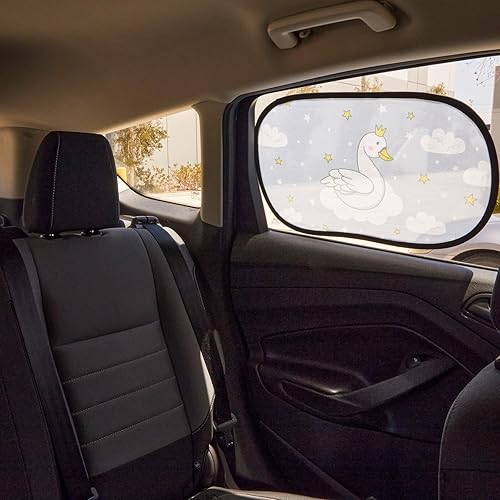 Miniatura 2 de Okuna Outpost Parasol de coche para bebé, 4 diseños de nubes con bolsa de transporte (20 x 12 pulgadas, paquete de 4)