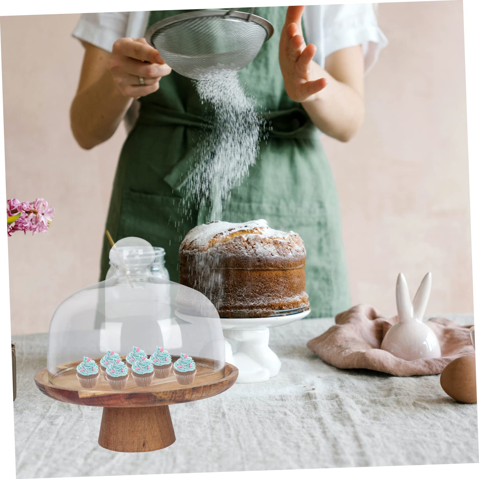 Soporte para Tartas, Soporte para Exhibición de Galletas Y Dulces, Bandeja para Servir Tartas, Plato para Tartas con Pie para Exhibiciones en Tiendas, Hoteles, Fiestas