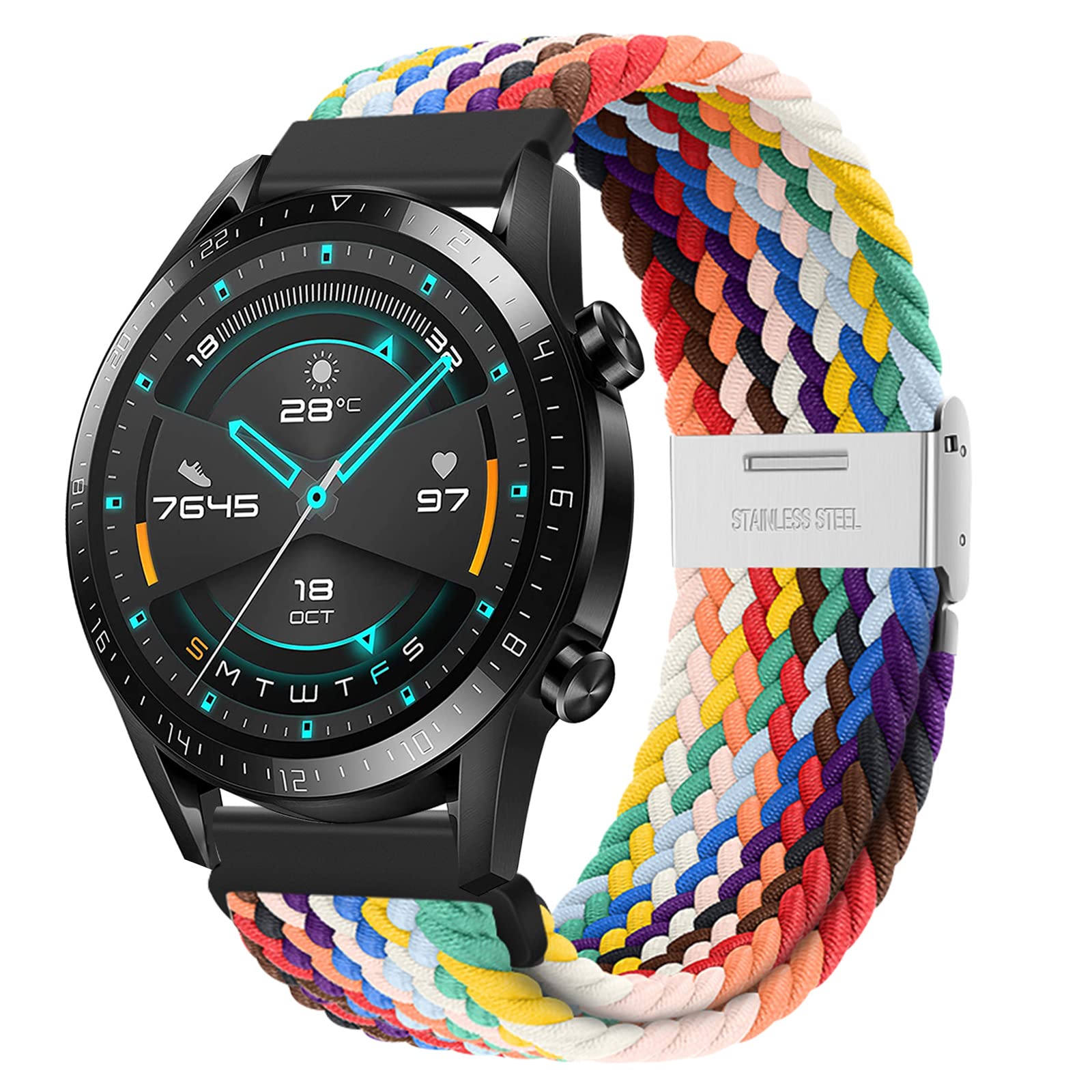 Hatolove22mm Watch Strap for Huawei Watch GT2, Huawei Watch GT2 Pro, Huawei Watch GT, Huawei Watch 3, Huawei Watch 3 Pro, Huawei Watch GT2e, Galaxy Watch 3 45mm, Galaxy Watch 46mm, Gear S3 Frontier