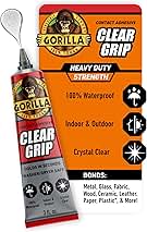 Gorilla Clear Grip Waterproof Contact Adhesive, 3 Ounce Tube, Clear, (Pack of 1)