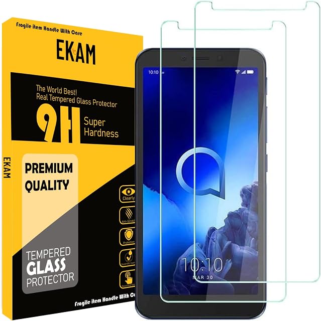 Mobile Stuff Alcatel 1 Screen Protector [2 Pack], Alcatel 1 glass screen protector, [Anti-scratch] [Anti-Bubble] Tempered Glass for Alcatel 1 [5.0" Inch]