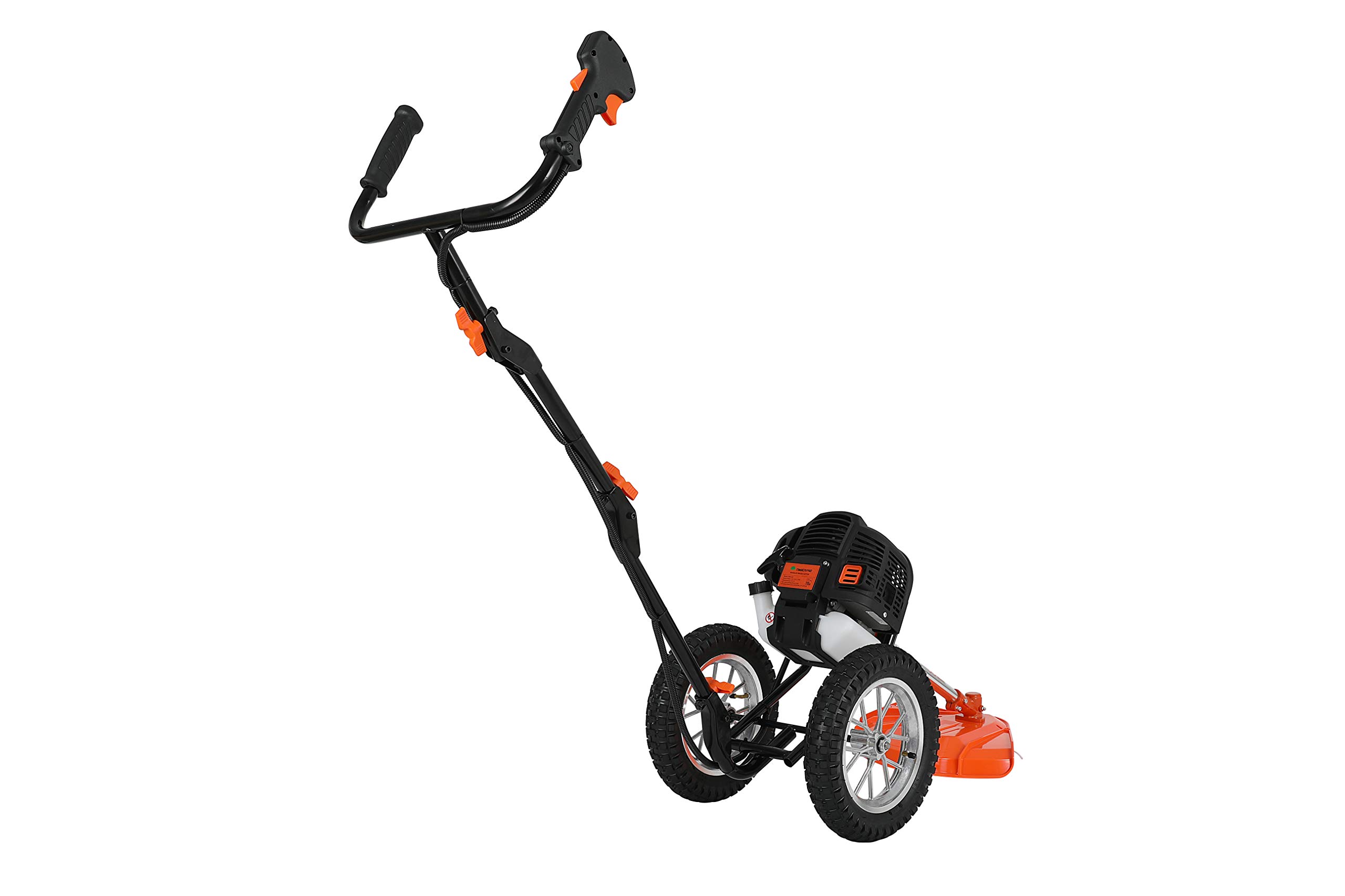 TIMBERPRO Desbrozadora con Ruedas de 52 cm³, con 2 Cabezales de Corte.